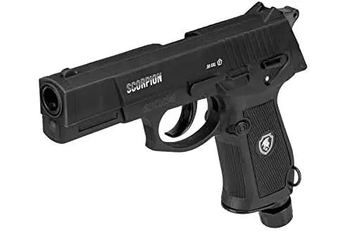 Lancer Tactical Scorpion 0.5 Caliber Non-Blowback Air Pistol - Less Lethal, Ideal for Home and Personal Defense, Police-Grade Pepper Projectile Gun-(Black Package) - Titan Tactical