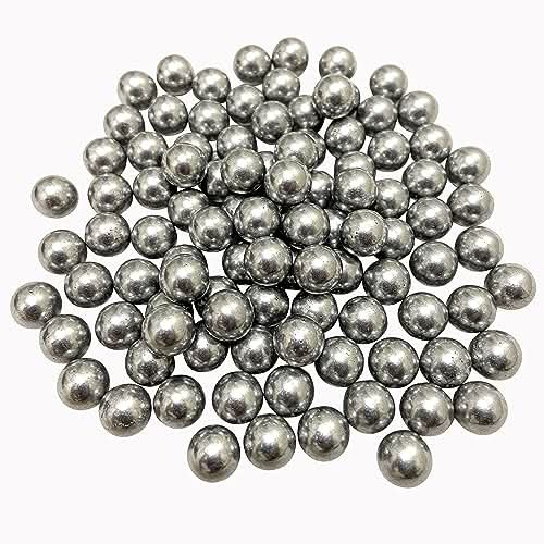 100 X 43 Cal Aluminum Balls for Self Defense and Target Practice, Solid Hard .43 Caliber Ammo Projectiles Paintball Fit for T4E Walther PPQ/ TPM1 and Glock17/G17 (Silver) - Titan Tactical