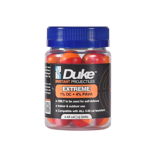 Duke EXTREME Irritant .68 Caliber Pepper Projectiles - 25 count - Titan Tactical