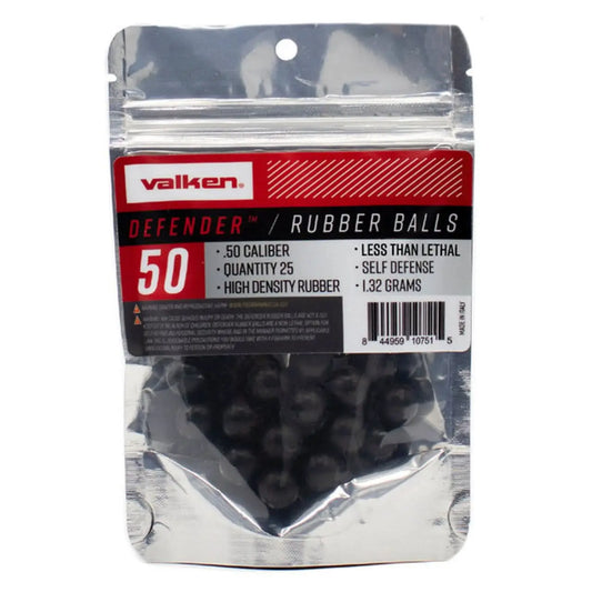 Valken Defender .50 Caliber Hard Rubber Balls - 25ct - Titan Tactical